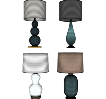 现代台灯su模型