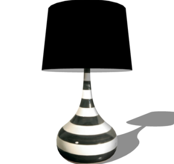 现代金属台灯su模型