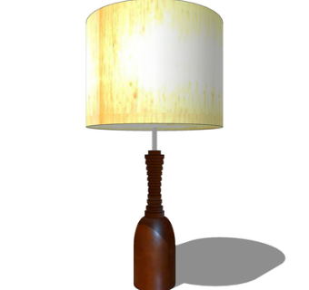 现代金属台灯su模型