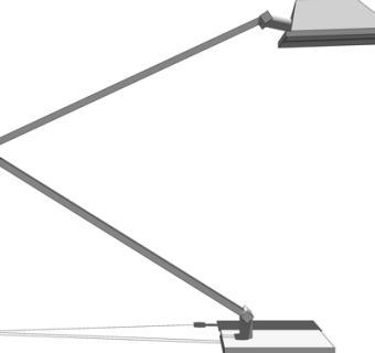 现代金属台灯su模型