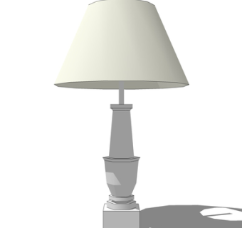 现代金属台灯su模型