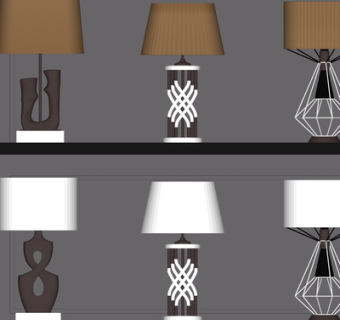 现代金属台灯su模型