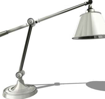 工业风金属台灯su模型