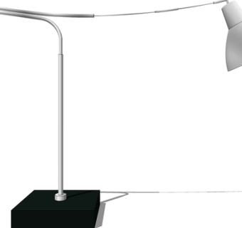 现代金属台灯su模型