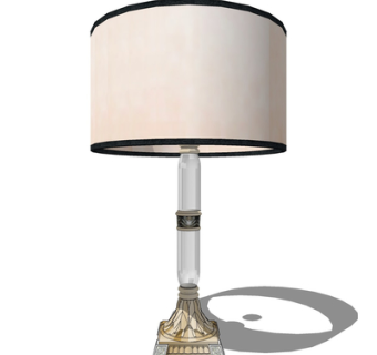 现代金属台灯su模型