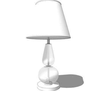 现代金属台灯su模型