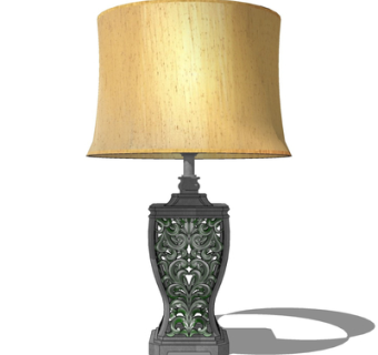 现代金属台灯su模型