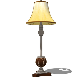 欧式金属台灯su模型