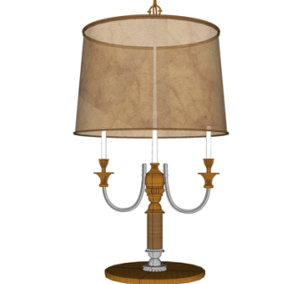 欧式金属台灯su模型