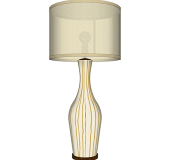 现代金属台灯su模型