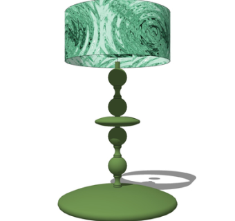 现代金属台灯su模型