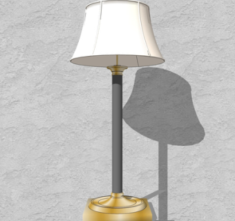 现代金属台灯su模型