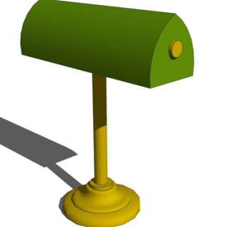 现代金属台灯su模型