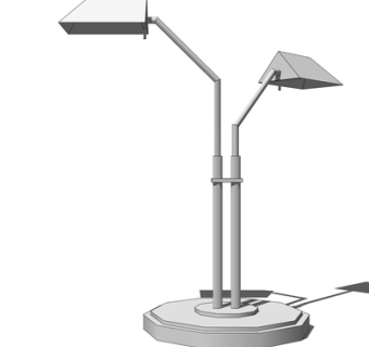 现代金属台灯su模型