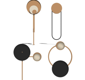 现代金属壁灯su模型