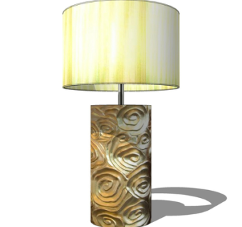 现代金属台灯su模型