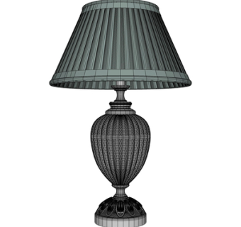 欧式金属台灯su模型