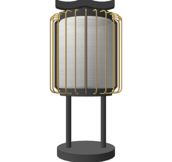 现代金属台灯su模型