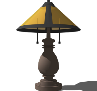 现代金属台灯su模型