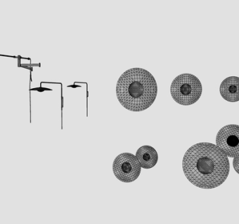 现代金属壁灯su模型