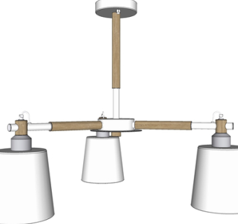 现代金属吊灯su模型