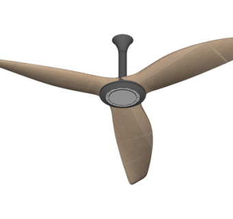 现代吊扇灯su模型