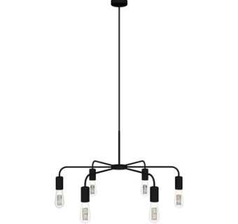 现代金属多头吊灯su模型