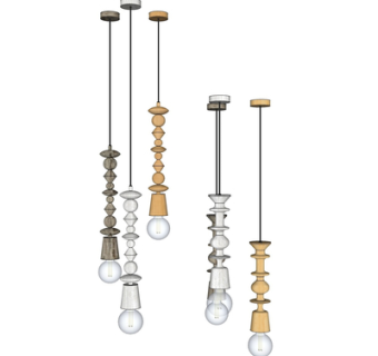 现代金属吊灯su模型