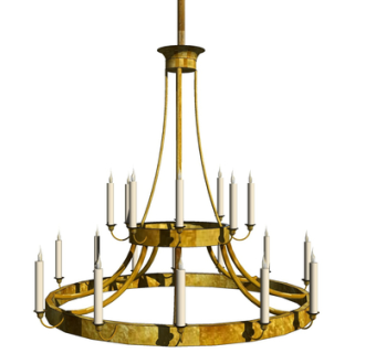 现代金属吊灯su模型