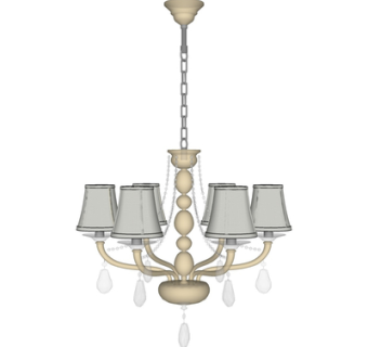 欧式金属吊灯su模型