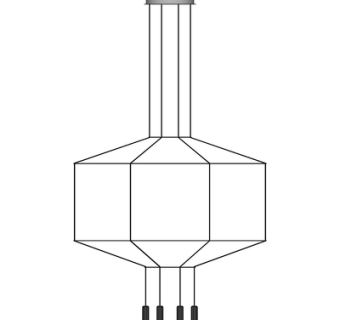 现代金属吊灯su模型