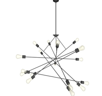 现代金属吊灯su模型