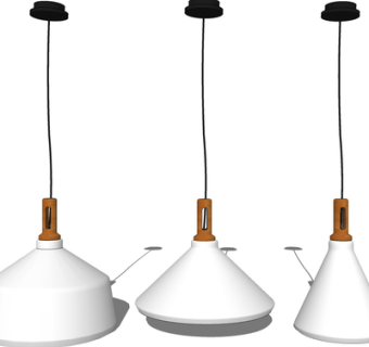 现代金属吊灯su模型