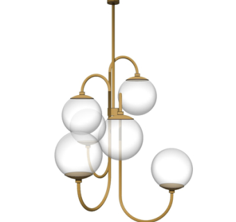 现代金属吊灯su模型