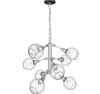 现代金属吊灯su模型