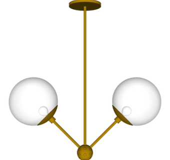 现代金属吊灯su模型