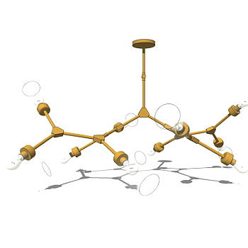 现代玻璃吊灯su模型