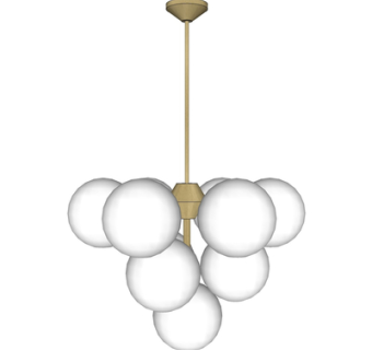 现代玻璃吊灯su模型