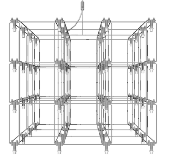 现代金属吊灯su模型