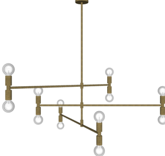 现代金属吊灯su模型