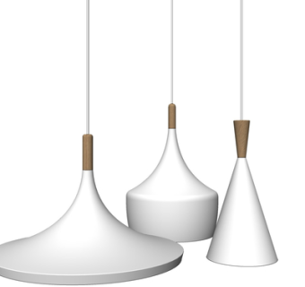 现代金属吊灯su模型