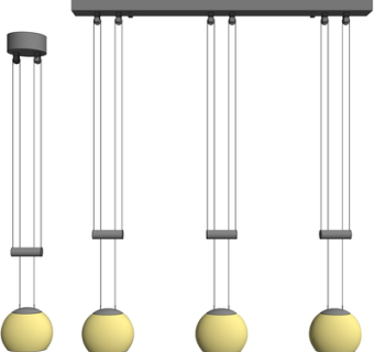 现代金属吊灯su模型