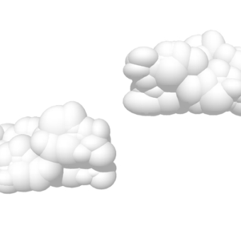 现代棉花吊灯su模型