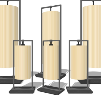 现代台灯组合su模型