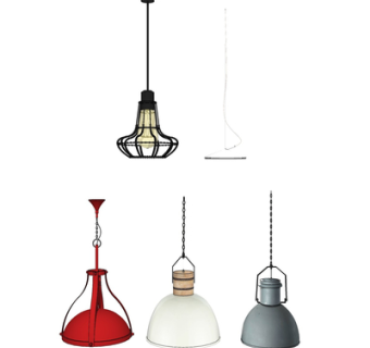 工业风金属吊灯su模型