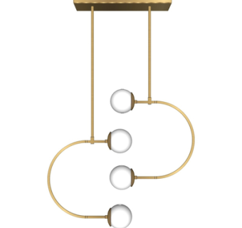 现代金属吊灯su模型