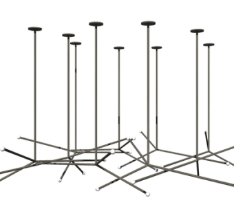 现代金属吊灯su模型
