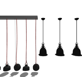 现代金属吊灯su模型