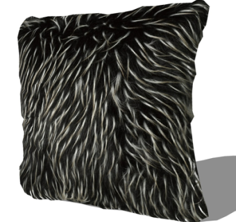 现代布艺枕头su模型