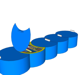 现代塑料凳子su模型